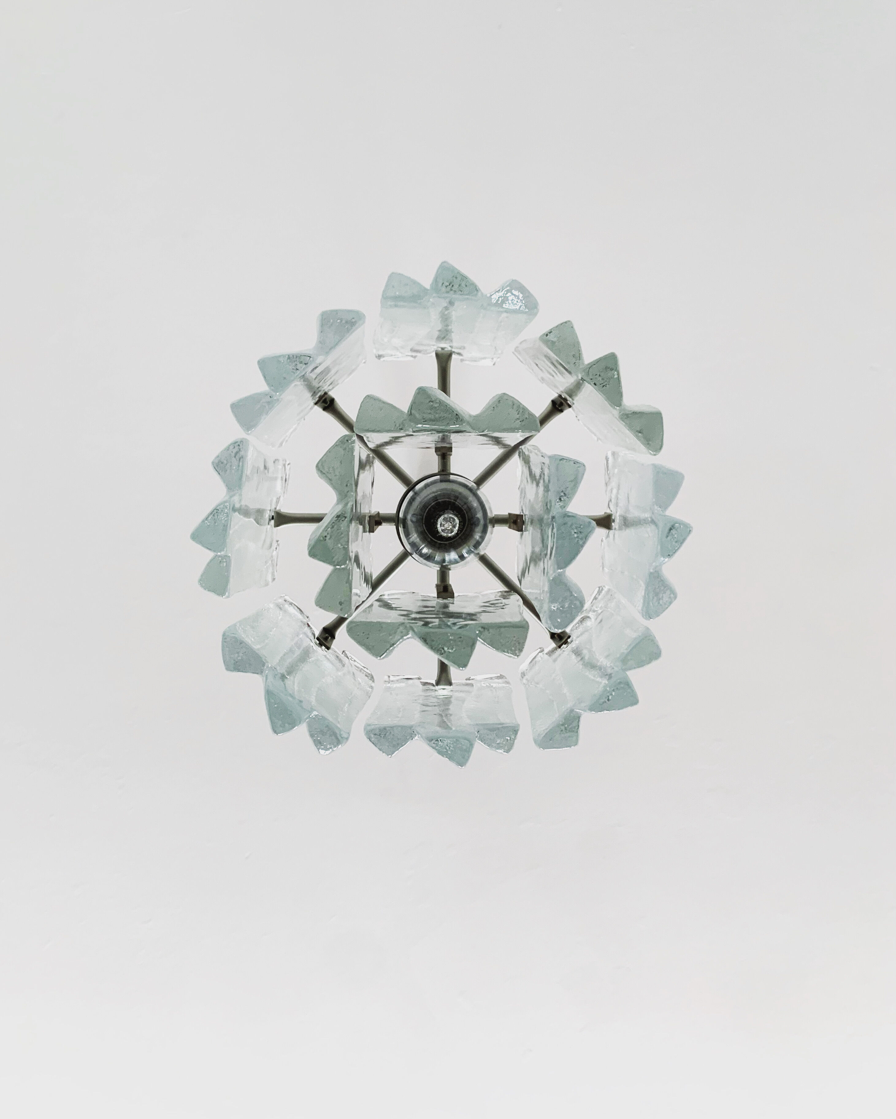 Ice glass chandelier by J.T. Kalmar