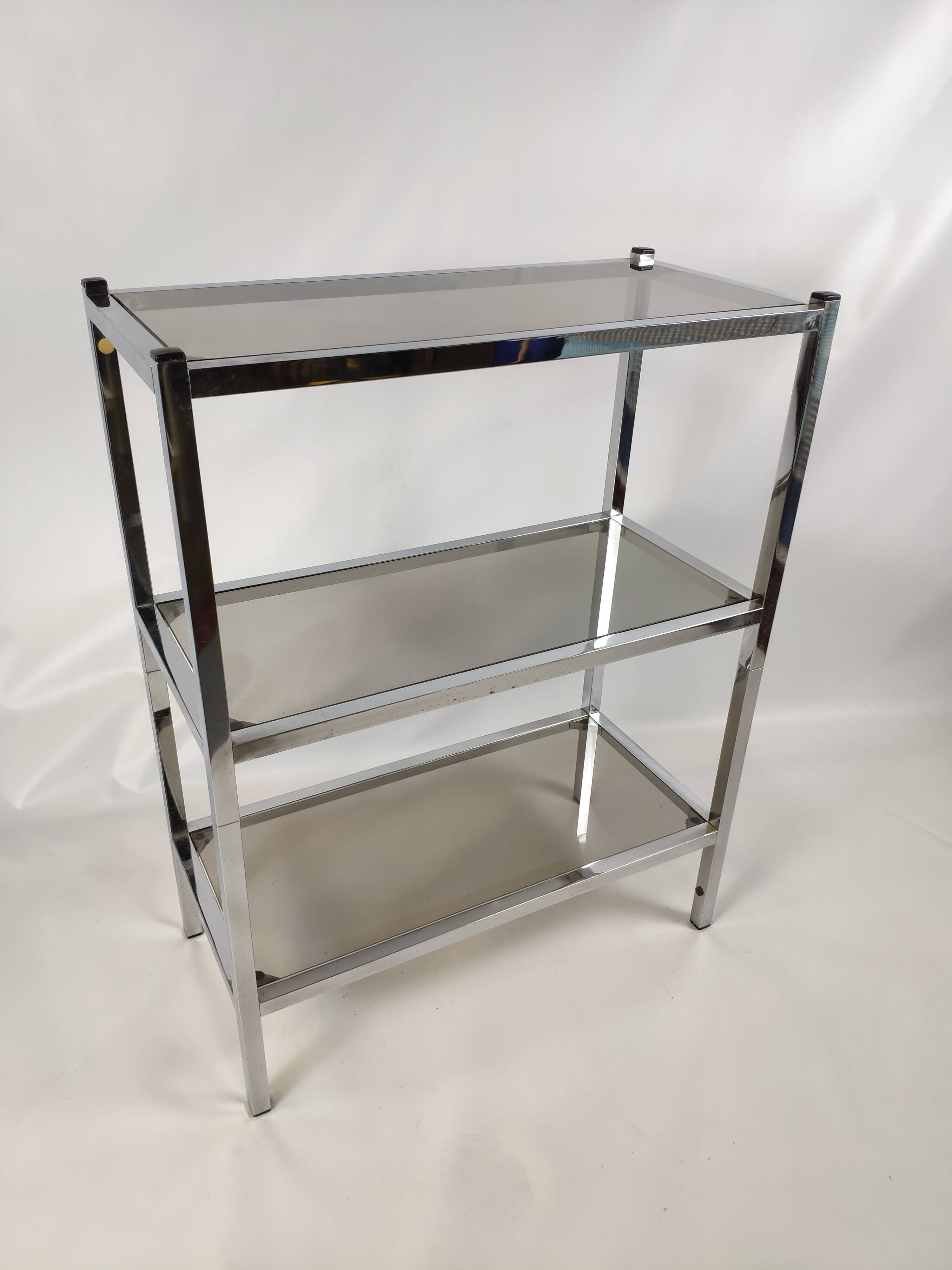 Chrome and glass shelf