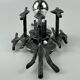60's 70's brutalist wall lamp iron & glass wall sconce design