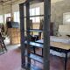 Black tole floor cabinet industrial style circa 1930