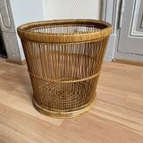 Wicker and rattan basket