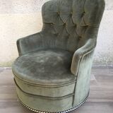 Velvet toad armchair