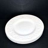 Wedgwood set of 5 Patrician garland England moulded earthenware plates 26.5 cm