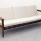 Scandinavian living room (3-seater sofa and 2 armchairs) in teak circa 1950