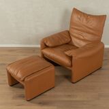 675 Maralunga Armchair & Ottoman, Vico Magistretti, Cassina
