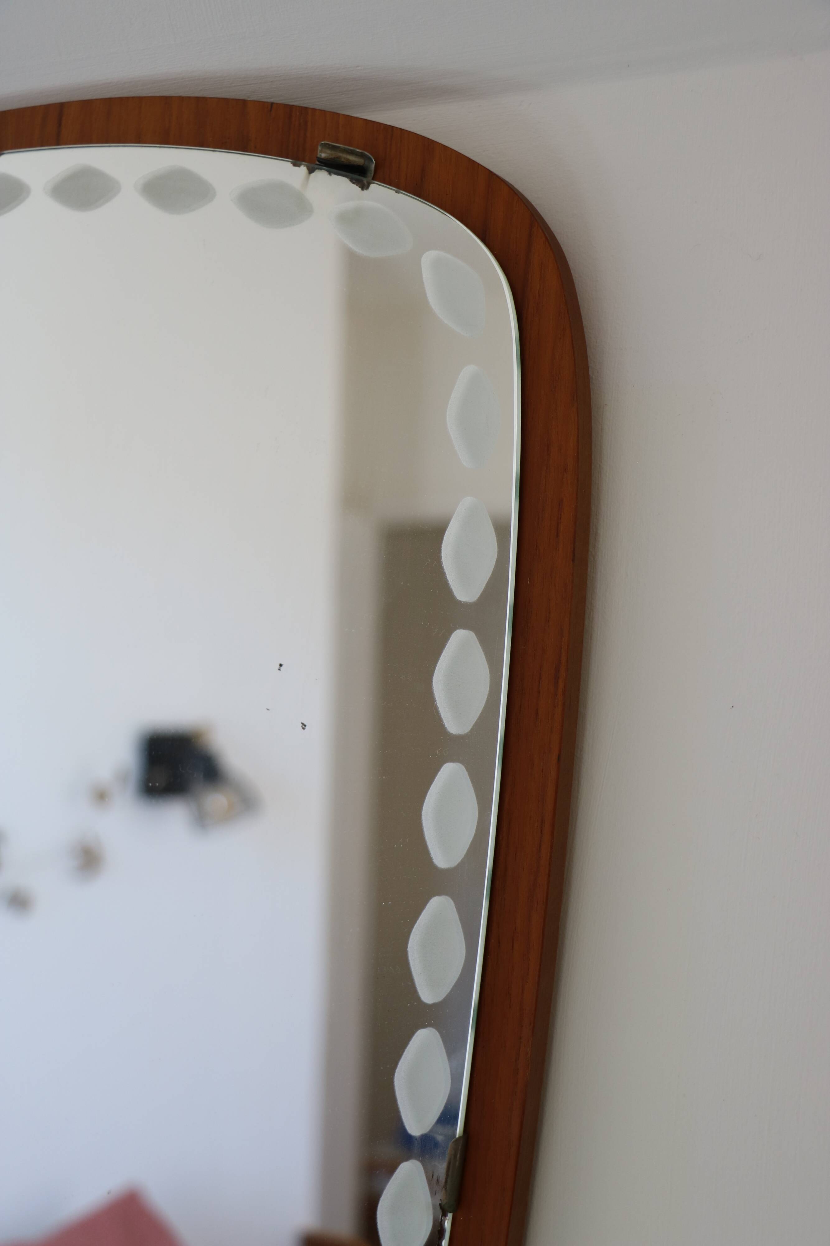 Teak mirror, Sweden, AB Nybrofabriken, Fröseke, 1960