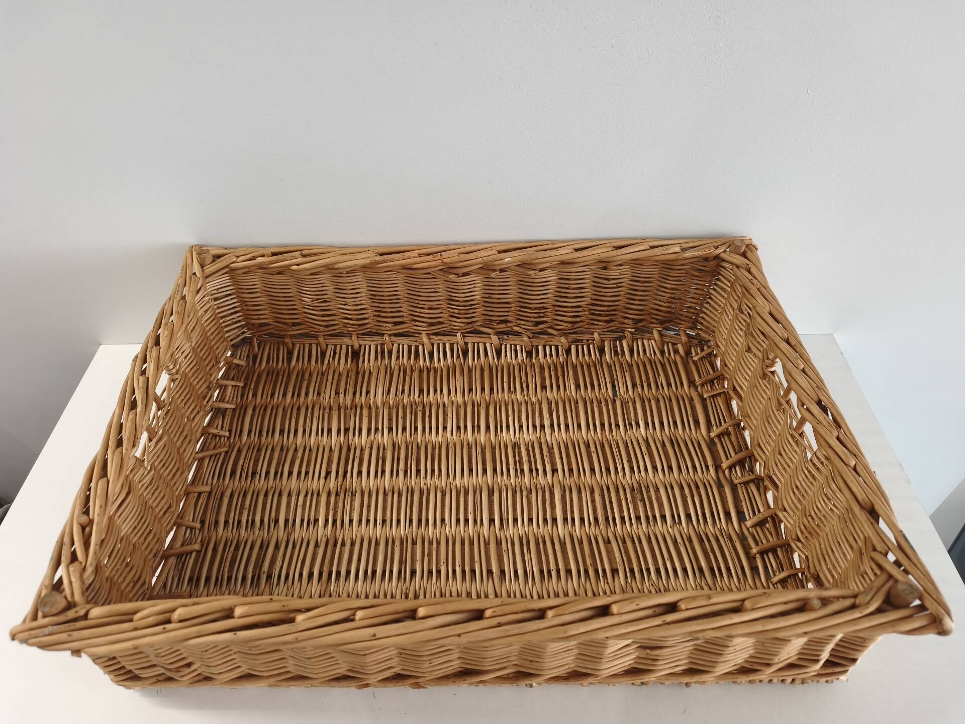 Vintage wicker serving tray