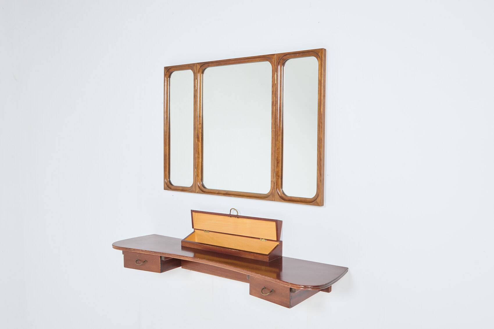 Danish Mid-Century Modern Wall Console with mirror by Frode Holm for Illums