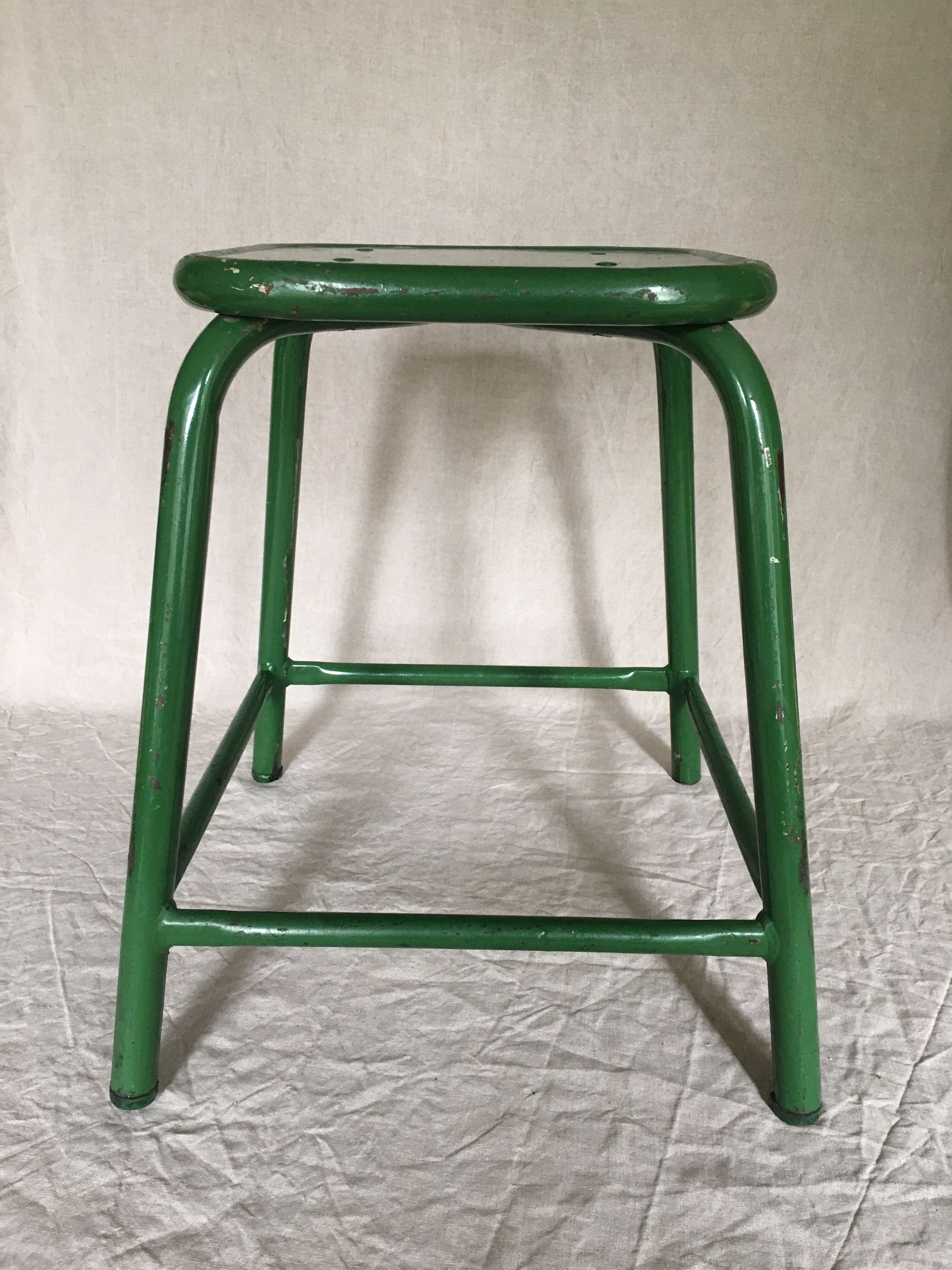 Green military stool