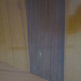 Large coffee table - cherry finish - solid wood - butterfly motifs