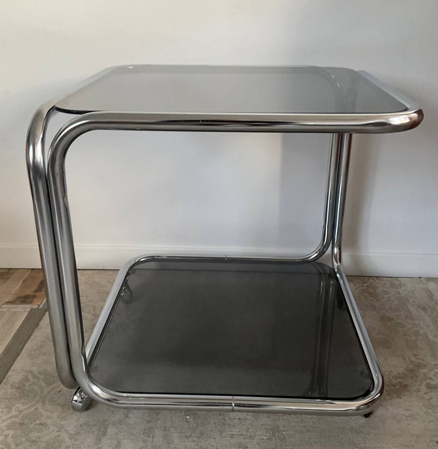 Space Age Side Coffee Table on Casters