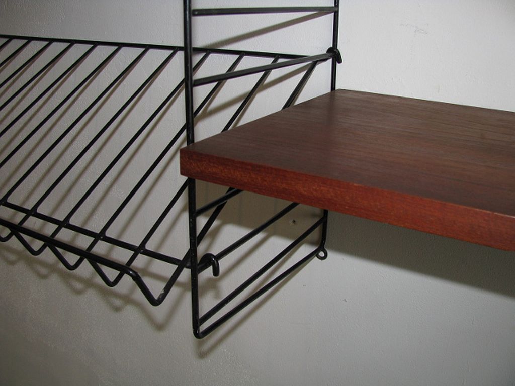 Wall shelves by Nils Nisse String System, Sweden 1960/70