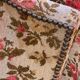 Antique Louis XV style shepherdess armchair in floral flocked fabric