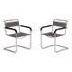 Chaises de Bauhaus restaurées en tissu Iron-Garn par M. Breuer, République tchèque, années 1930, ensemble de 2