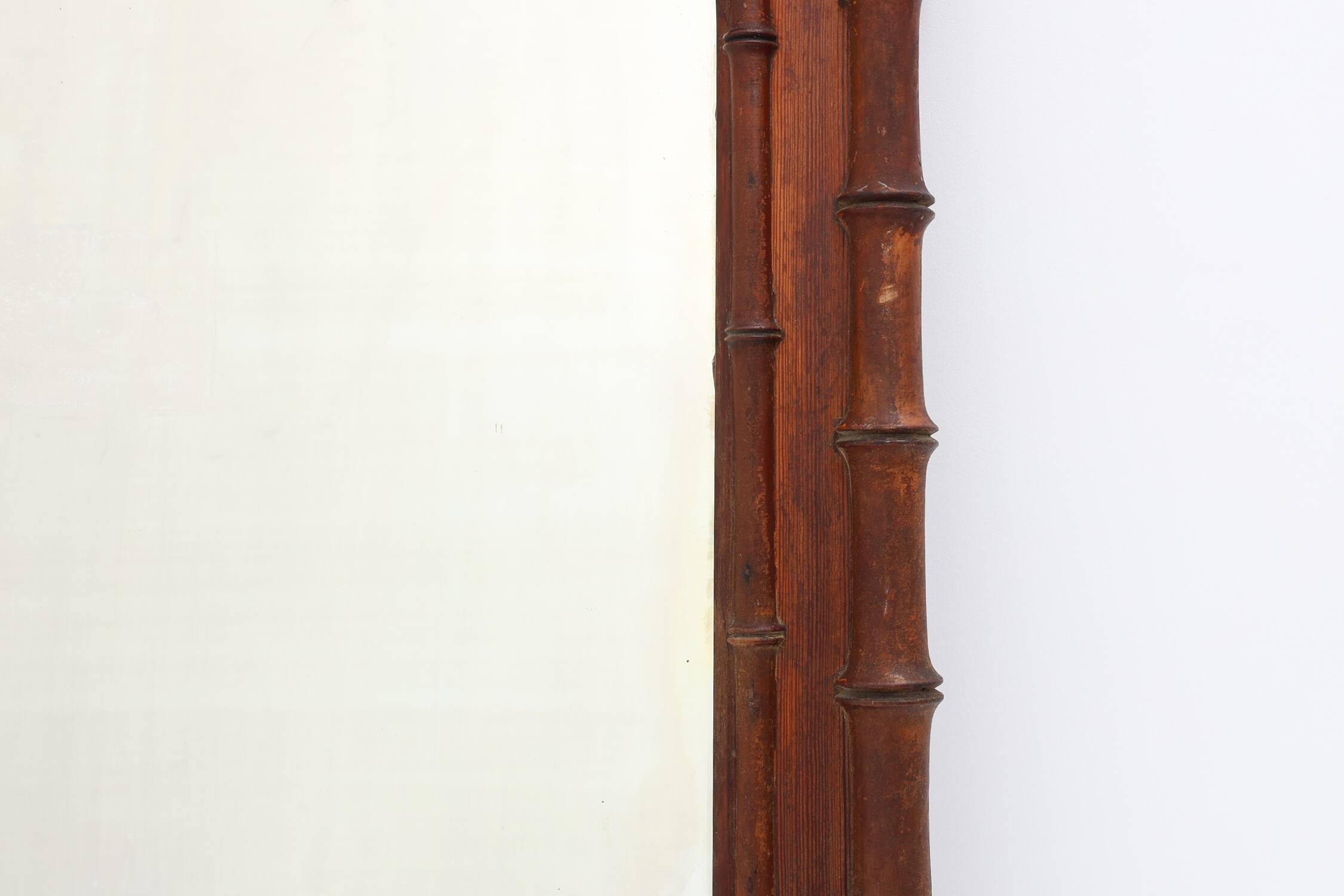 Antique 19th century faux bamboo mirror in wood, France