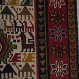 Vintage Turkish Oushak Rug Handwoven 104x285 cm