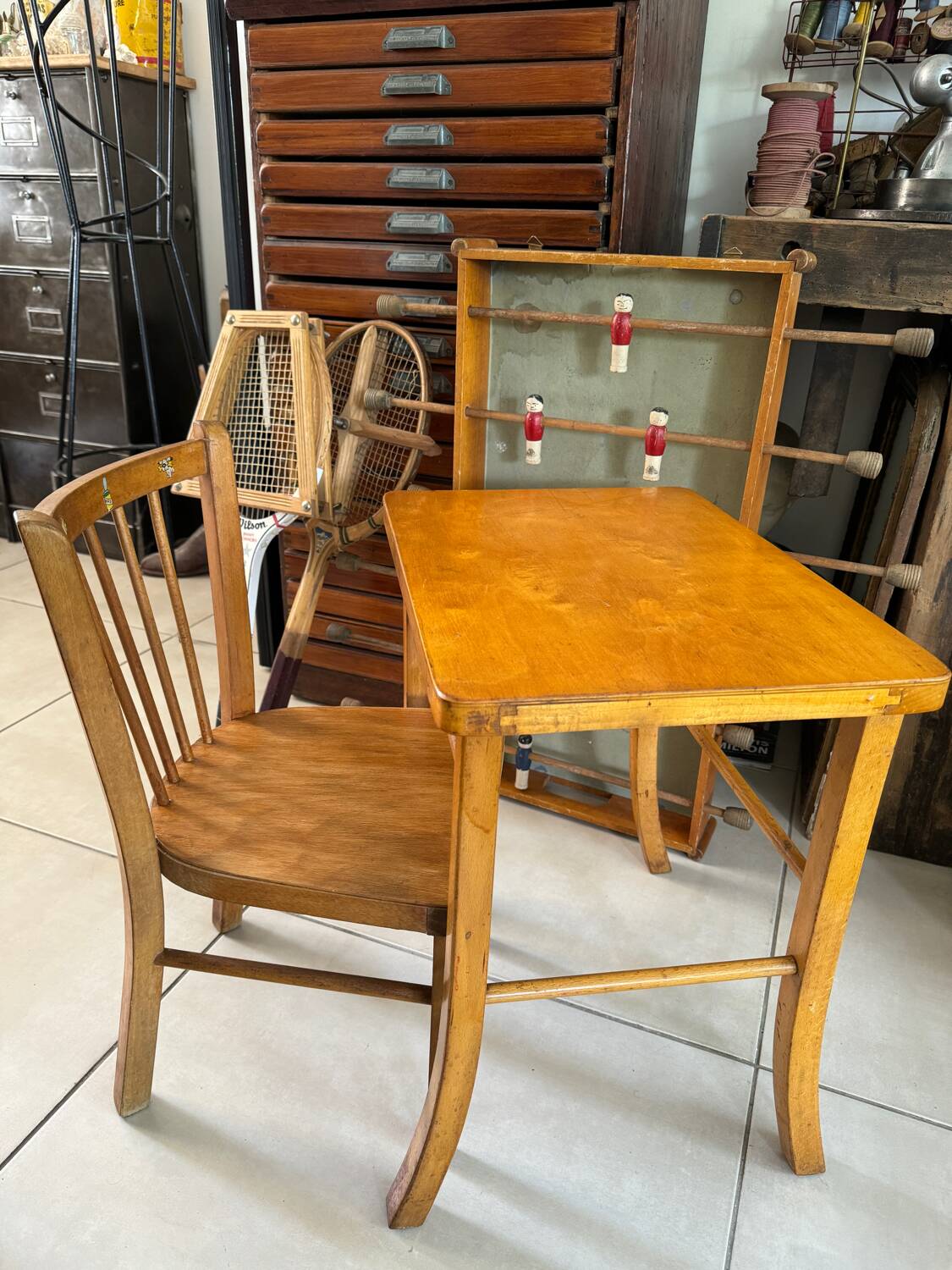 Vintage Baumann children's desk and chair set