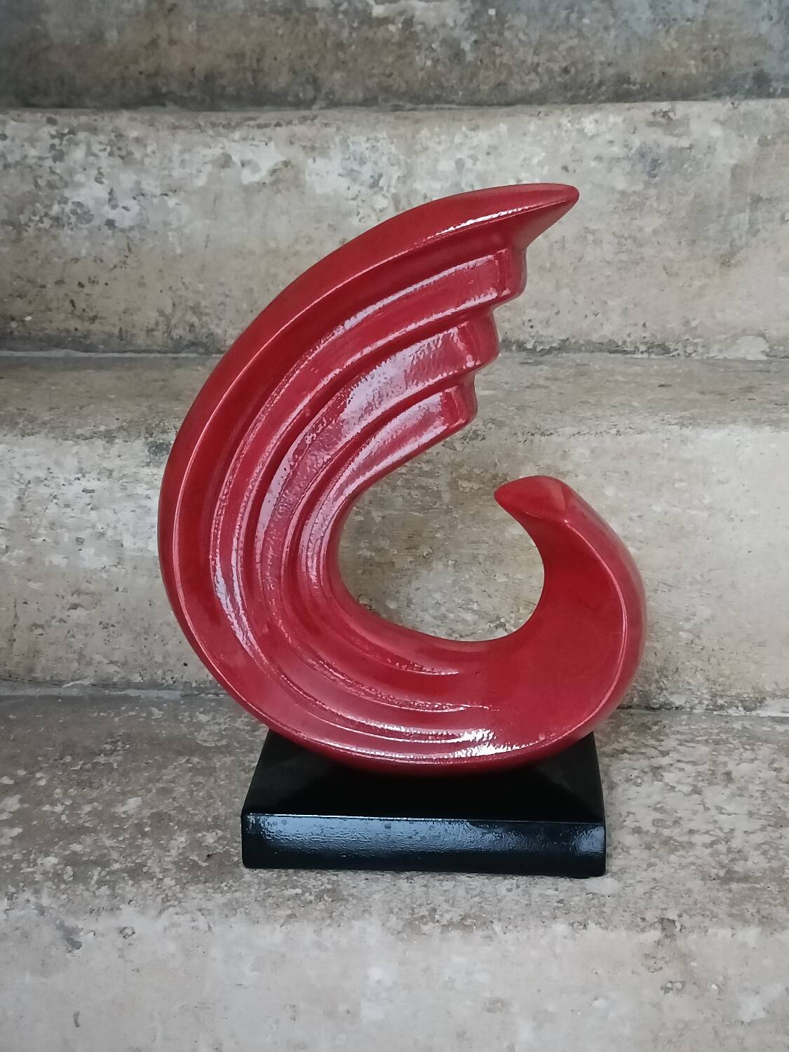 Sculpture abstraite en céramique