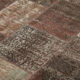 Tapis turc vintage noué à la main 204 cm x 299 cm tapis patchwork marron