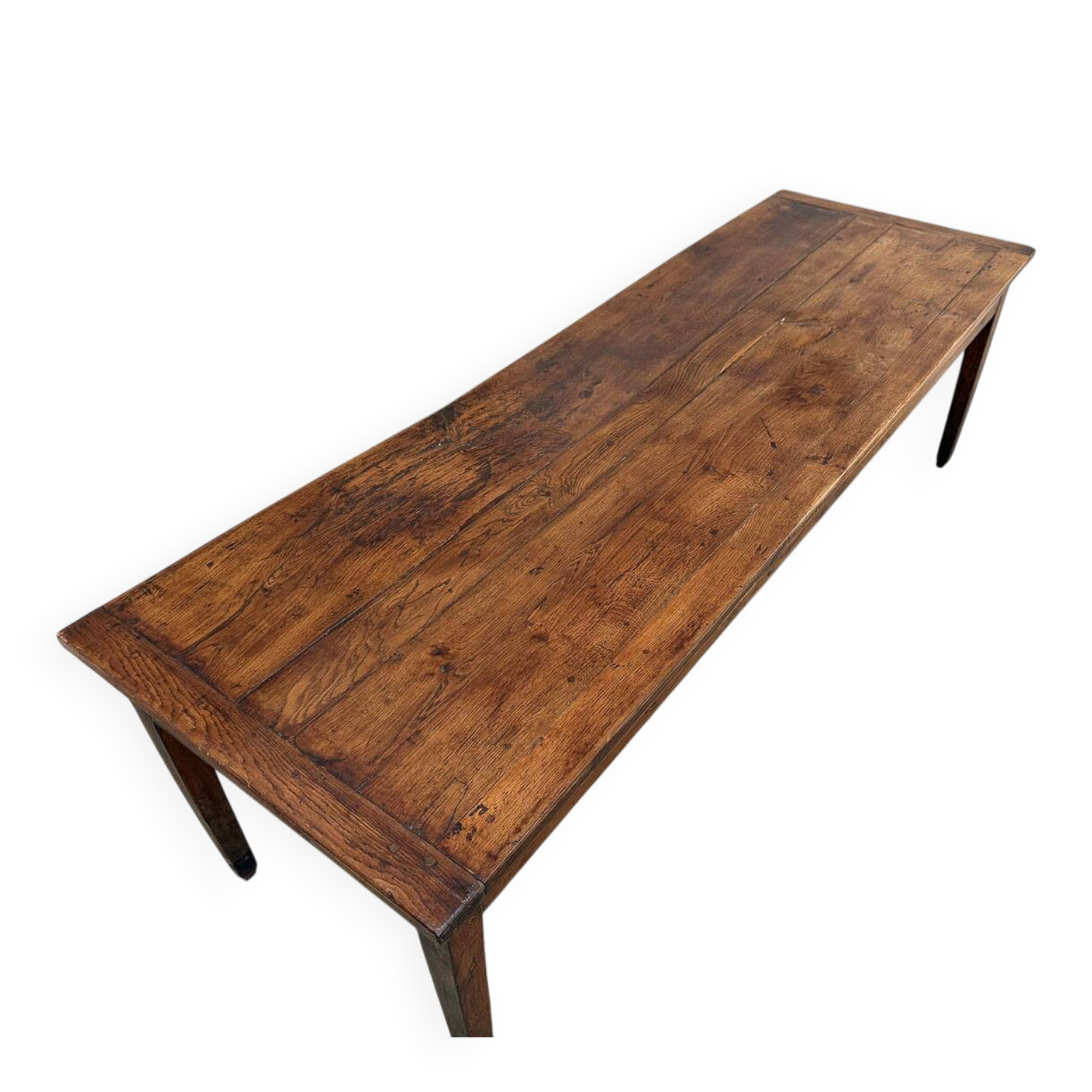 19th-century solid oak dining table