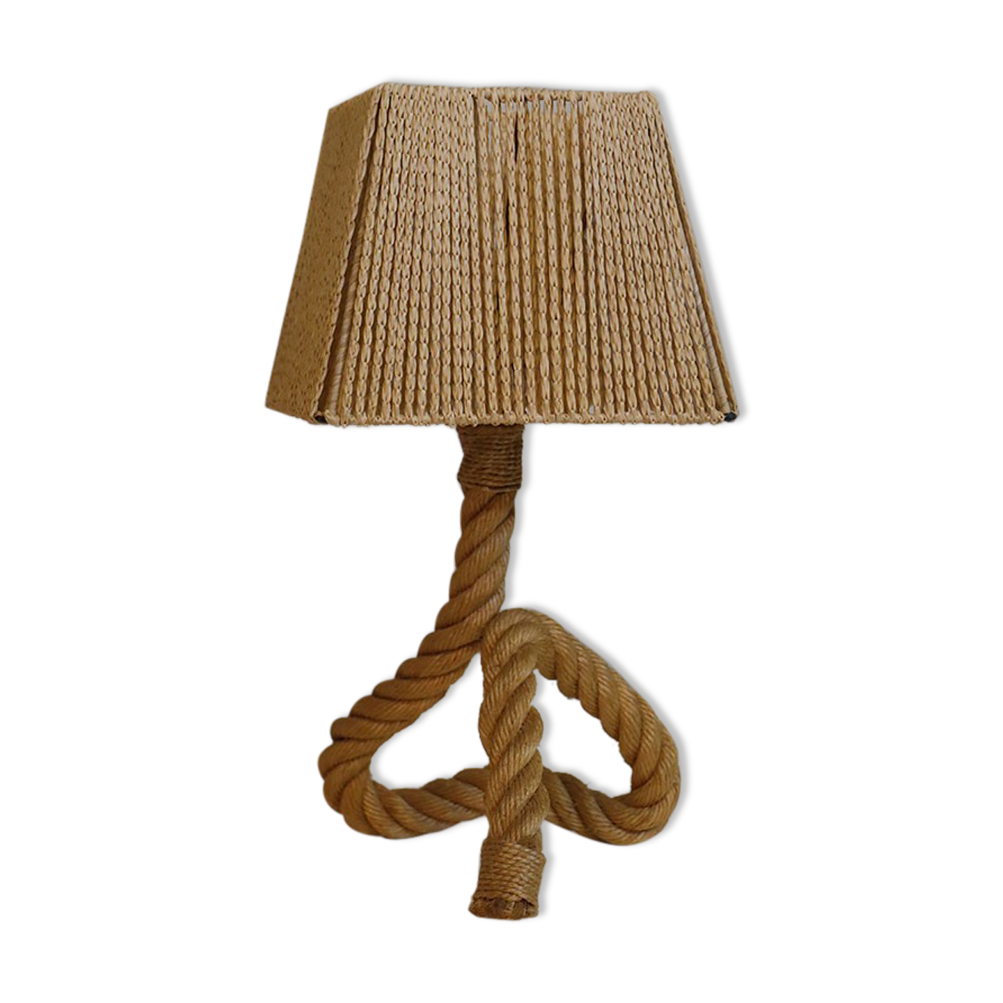 Vintage woven rope lamp circa 1950