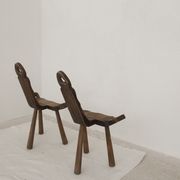Pair of brutalist stools