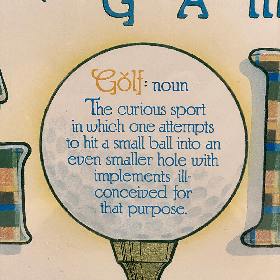 Poster "The Game of Golf"Jack Crompton 1985
