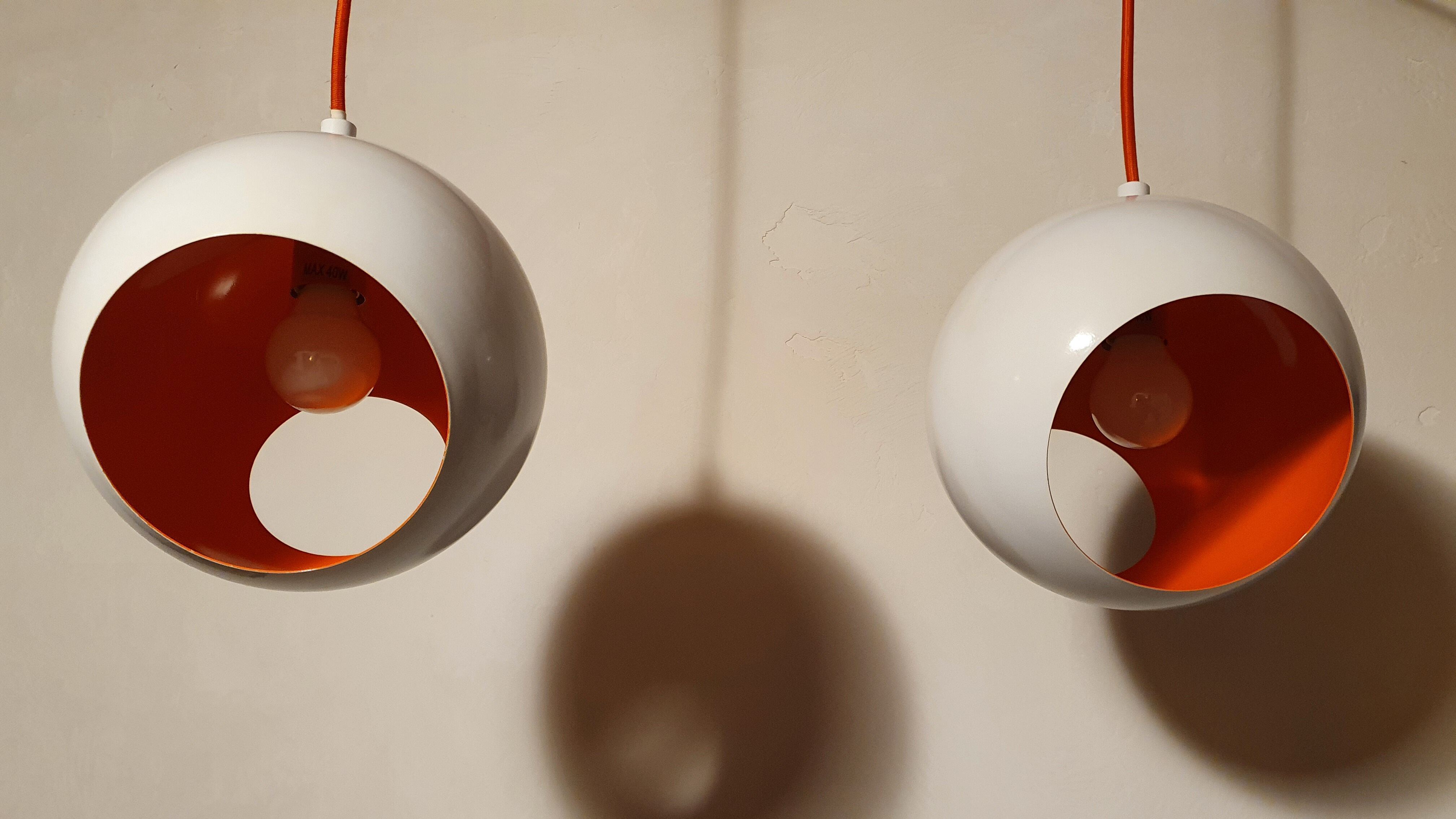 Pendant lamps vintage 70s balls design Mathias