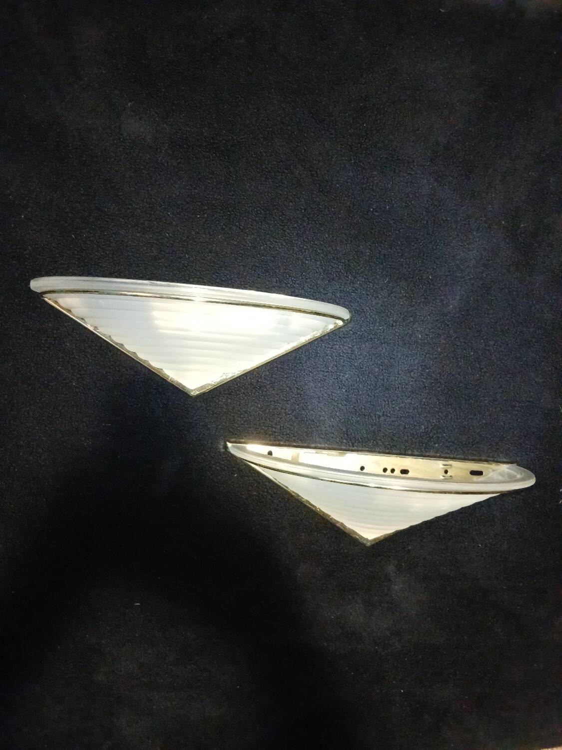 2 appliques Art déco verre