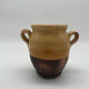 Varnished yellow terracotta confit pot