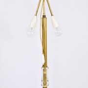 Bakalowits floor lamp from Vienna in solid brass with a glass handle, Austria, 1950s.