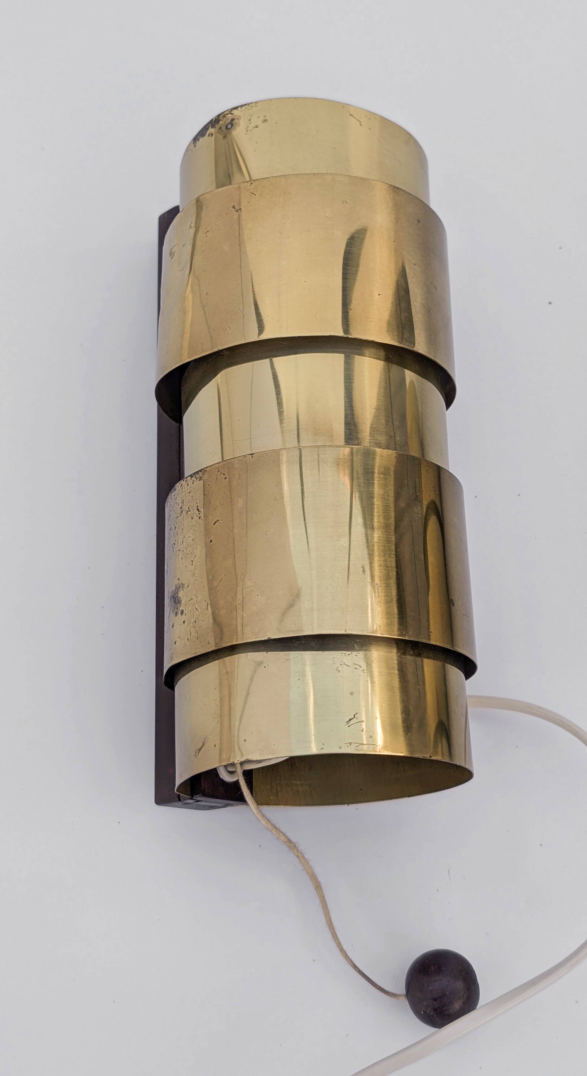 Pair of brass wall lights "Aristokrat" - Forseke AB Nybrofabriken