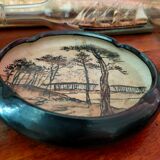 Ciboure sandstone ashtray signed chaf