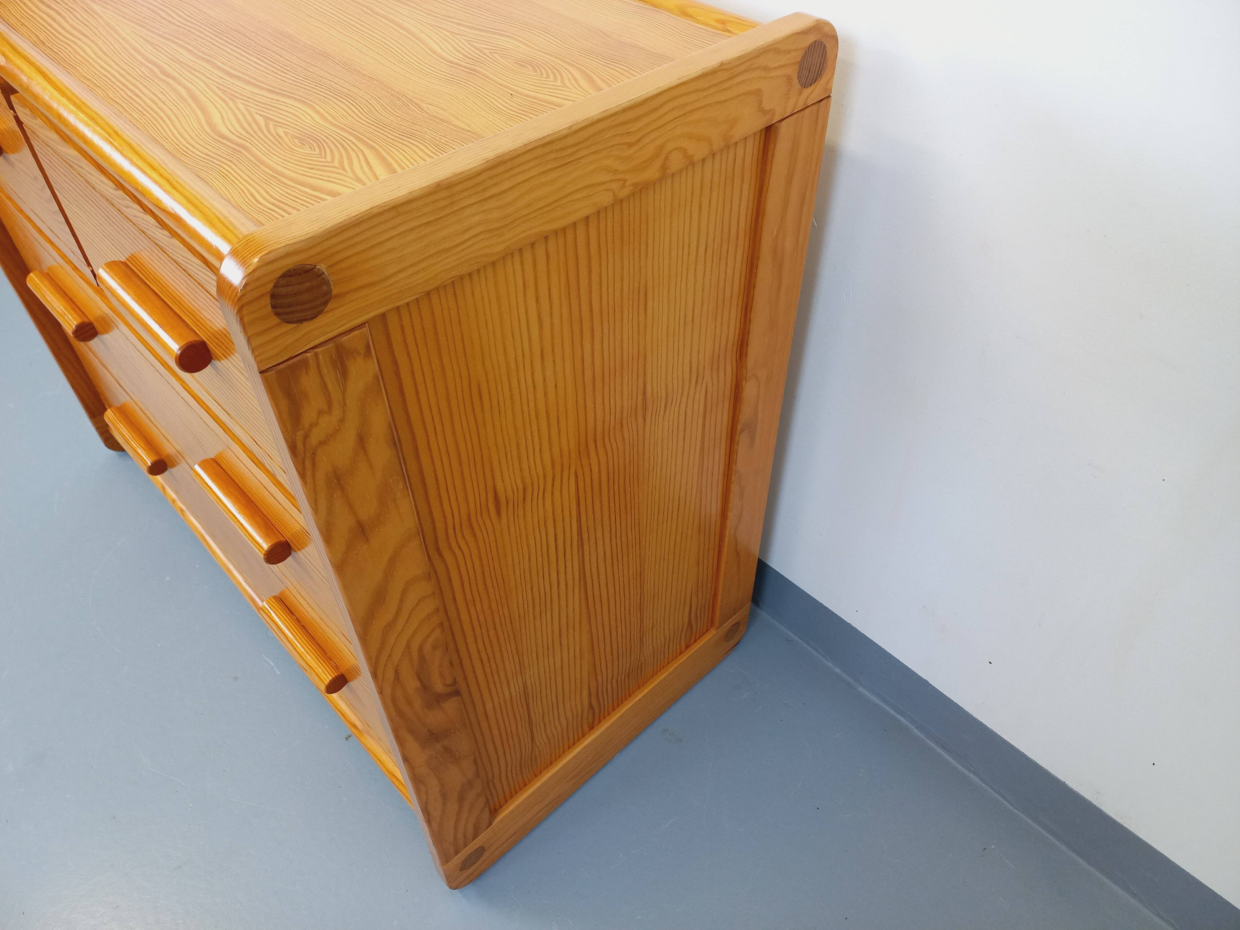 Commode en pin Gautier vintage des années 70 80