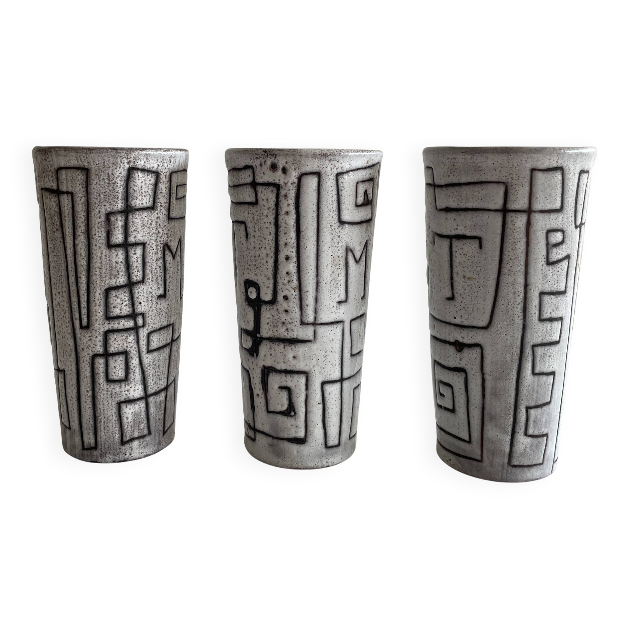 Large goblets for orangeade or small ceramic vases from the 1960s-70s.