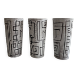 Large goblets for orangeade or small ceramic vases from the 1960s-70s.