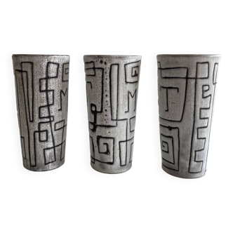 Large goblets for orangeade or small ceramic vases from the 1960s-70s.