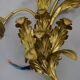 Set of Two Gilt Wall Lamps, Italy, 1960s