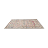 4x8 Pink & Navy Blue Vintage Rug 137x256Cm SK 6302