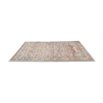 Tapis vintage rose et bleu marine 4x8 137x256 cm SK 6302
