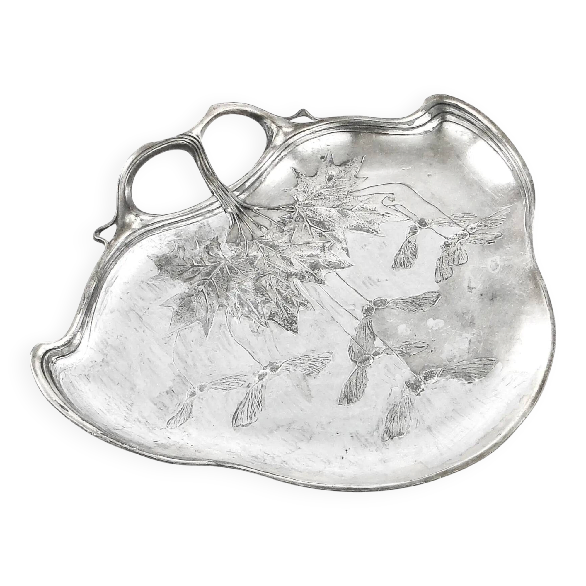 Art Nouveau appetiser tray, Orivit, Germany, early 20th century