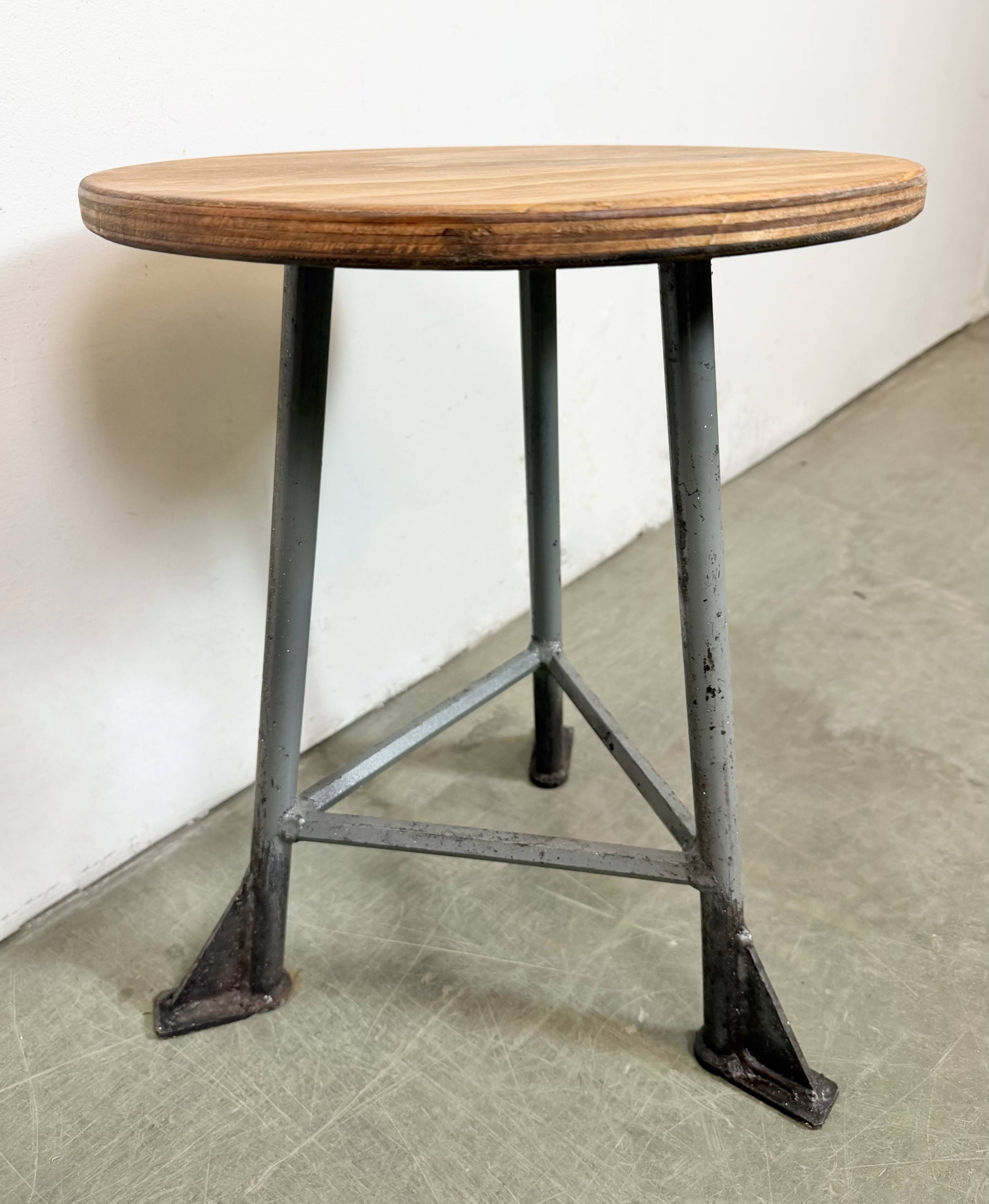 Grey Industrial Workshop Stool, 1960s