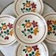 Set of 5 hollow plates Terre de Fer Longchamp early twentieth century