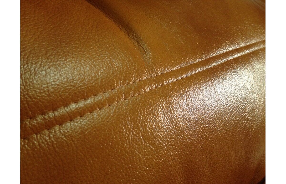 Lot of cognac "Marsala" leather sofas by Michel Ducaroy for line Roset 1970