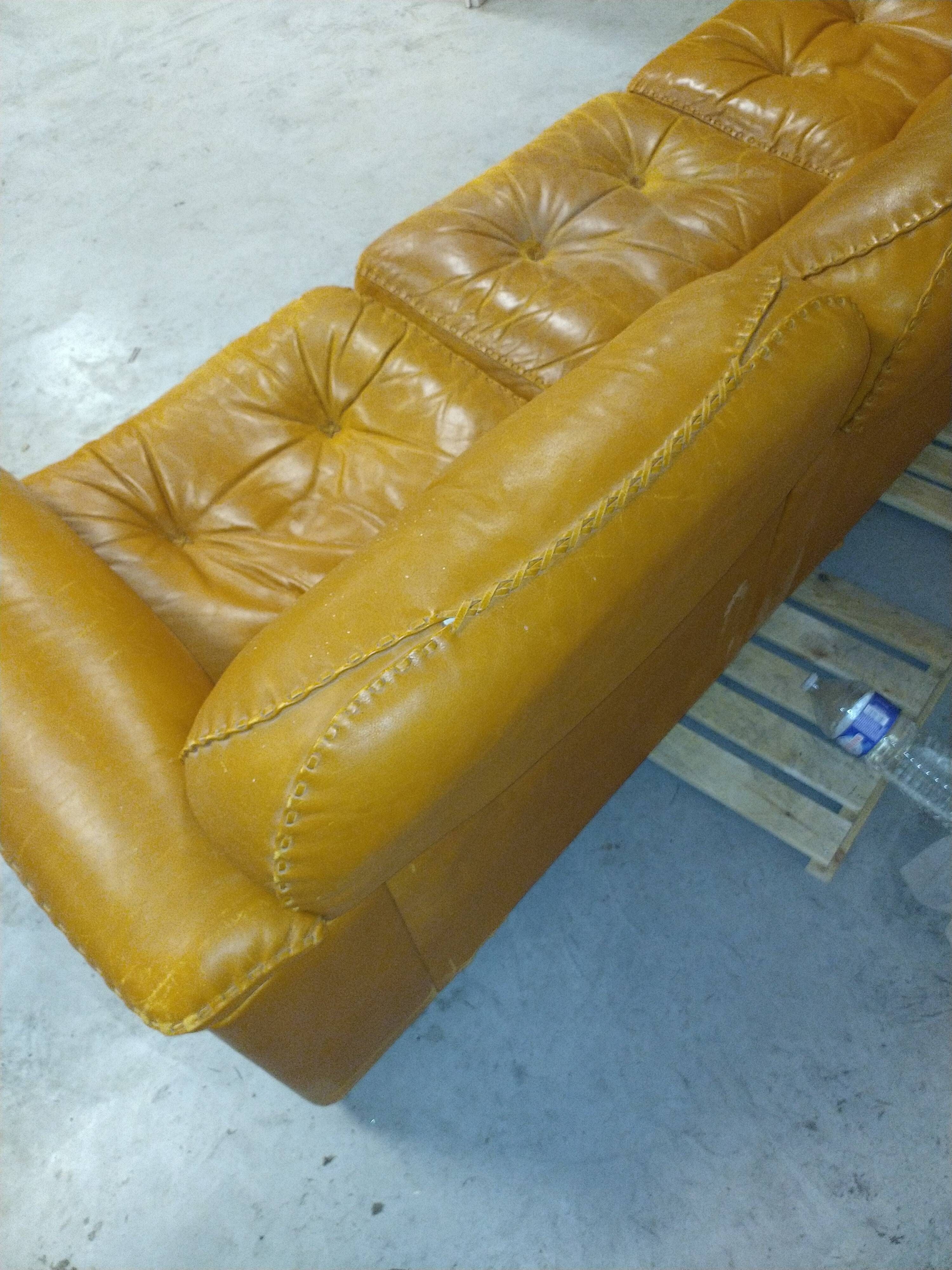 De Sede DS-101 3-seater sofa "James Bond" – vintage cognac leather
