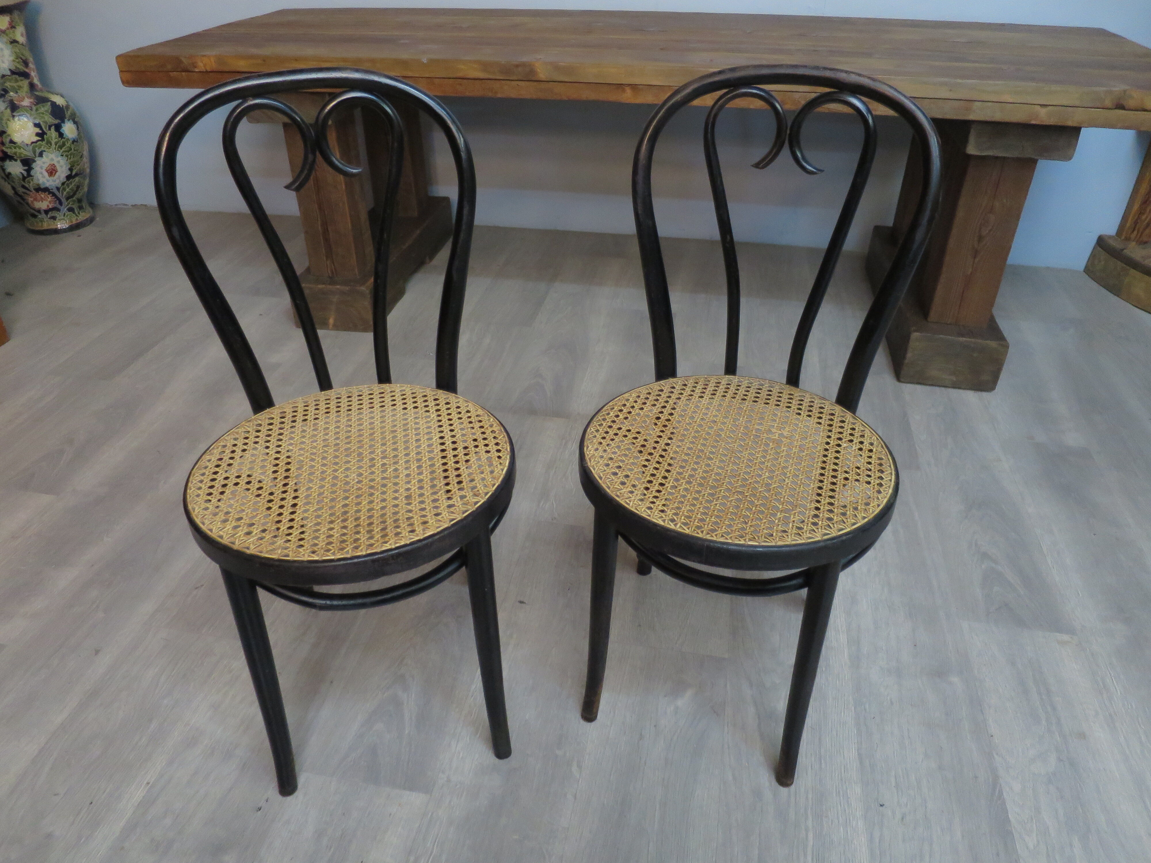Pair of chairs bentwood black