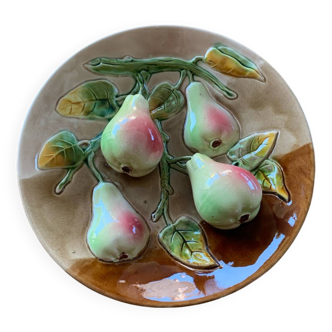 Fruit dish/bowl with pear relief decoration
