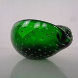 Green Sommerso Murano Glass Ashtray, Italy, 1960s