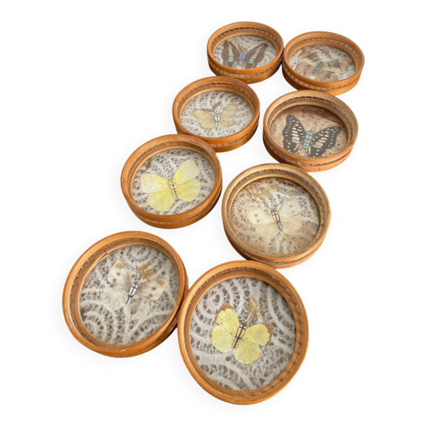 Sous-verres papillon, années 70