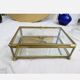 Vintage jewelry box in engraved glass and mirror bottom